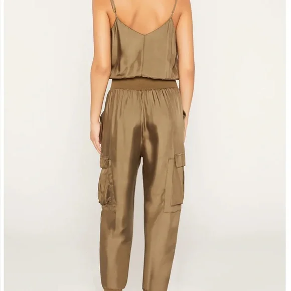 Cinq a Sept Amos Silk Jumpsuit, color: Brown - Picture 2 of 3